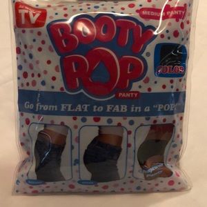 NWT Booty Pop Med Black Panty, flat to fab! Curves